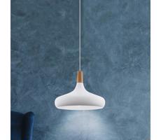 Eglo 901179-Luster na lanku SABINAR 1xE27/40W/230V pr.40cm biela-FSC certifikované