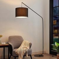 ELC Pajona stojaca lampa tienidlo textil, čierna