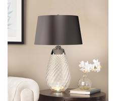 Elstead Elstead LENA-TL-L-SMOKE - LED Stolná lampa LENA 1xE27/40W/230V 74 cm šedá