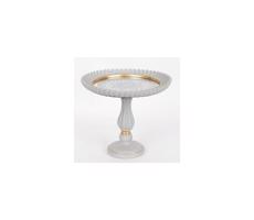 Eurolamp Dekoračný podnos pr. 23,5 cm biela/zlatý