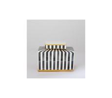 Eurolamp Keramická váza 20,5x16x9 cm modrá/biela/čierna