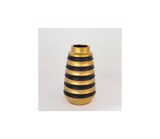Eurolamp Keramická váza 25x14 cm zlatá/čierna