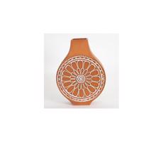 Eurolamp Keramická váza 28,7x21,3x8,1 cm tehlová