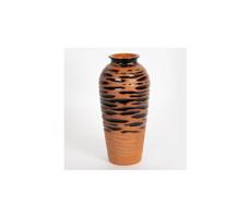 Eurolamp Keramická váza 28,8x13,5 cm tehlová/čierna