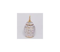 Eurolamp Keramická váza 28x15 cm zlatá/biela