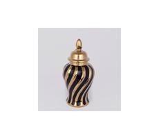 Eurolamp Keramická váza 30x14,8 cm zlatá/čierna
