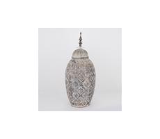 Eurolamp Keramická váza 47x20,5x15,5 cm šedá