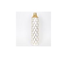 Eurolamp Kovová váza 60,5x14 cm biela/zlatá