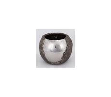 Eurolamp Kvetináč pr. 18,5 cm strieborná/hnedá