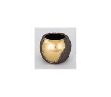 Eurolamp Kvetináč pr. 18,5 cm zlatá/hnedá