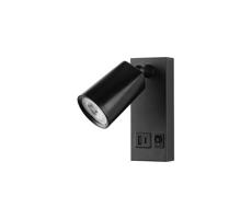 Eurolamp LED Nástenné bodové svietidlo s USB LED/5W/230V čierna