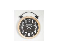 Eurolamp Nástenné hodiny 1xAA pr. 50 cm béžová/čierna