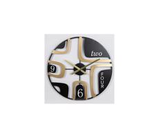 Eurolamp Nástenné hodiny 1xAA pr. 60 cm čierna/zlatá