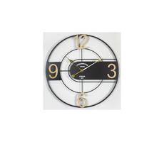 Eurolamp Nástenné hodiny 1xAA pr. 60 cm čierna