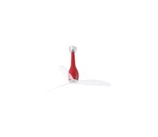 FARO Barcelona FARO 32002 - Stropný látor ETERFAN červená/číra pr. 128 cm + diaľkové ovládanie