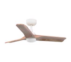 FARO Barcelona FARO 33805WT-1TW - LED Stm. vent. HEYWOOD S 10W/230V drevo/biela pr. 90 cm WT +DO
