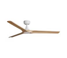 FARO Barcelona FARO 33810WT - Stropný látor HEYWOOD L drevo/biela pr. 132 cm WT + DO