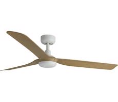 FARO Barcelona FARO 33816WT-Stropný látor PUNT M hnedá/biela pr. 132 cm WT+dálkové ovládanie