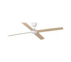 FARO Barcelona FARO 34355-Stropný látor RUDDER L béžová/biela pr. 132 cm + diaľkové ovládanie