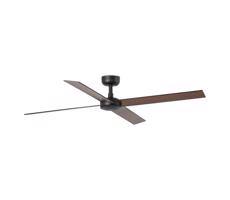 FARO Barcelona FARO 34356-Stropný látor RUDDER L hnedá/čierna pr. 132 cm + diaľkové ovládanie