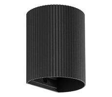FARO Barcelona FARO 40527 - Nástenné svietidlo SOLE 1xGU10/8W/230V čierna vrúbkovaná zaokrúhlený