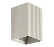 FARO Barcelona FARO 40536 - Nástenné svietidlo SOLE 1xGU10/8W/230V šedá vrúbkovaná hranatý