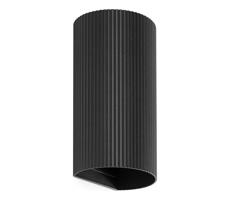 FARO Barcelona FARO 40543 - Nástenné svietidlo SOLE 2xGU10/8W/230V čierna vrúbkovaná guľatý