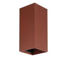 FARO Barcelona FARO 40568 - Nástenné svietidlo SOLE 2xGU10/8W/230V tehlová vrúbkovaná hranatý