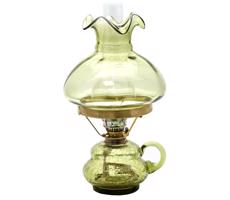 Floriánova huť Petrolejová lampa ANNA 33 cm lesná zelená