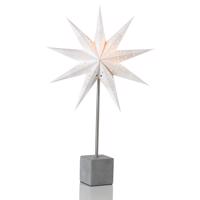 Hviezda Hard ako stolná lampa, výška 58 cm, biela
