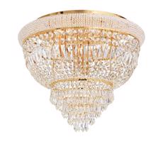 Ideal Lux Ideal Lux - Krištáľové stropné svietidlo DUBAI 6xE14/28W/230V pr. 52 cm zlatá