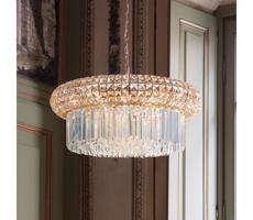 Ideal Lux Ideal Lux - Krištáľový luster na reťazi NABUCCO 12xE14/40W/230V pr. 60 cm zlatá