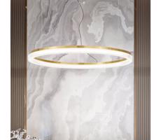 Ideal Lux Ideal Lux - LED Luster na lanku CROWN LED/42W/230V 3000K pr. 80 cm CRI 90 mosadz