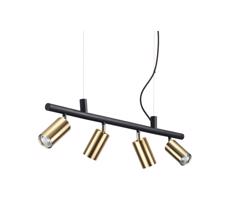Ideal Lux Ideal Lux - LED Luster na lanku DYNAMITE 4xGU10/7W/230V CRI 90 čierna/mosadz