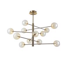 Ideal Lux Ideal Lux - LED Luster na tyči EQUINOXE 12xG4/2W/230V pr. 128,1 cm mosadz/dymová