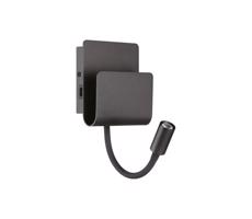 Ideal Lux Ideal Lux - LED Nástenné bodové svietidlo PROBE LED/9,5W/230V USB CRI 90 čierna