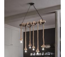 Ideal Lux Ideal Lux - Luster na lanku CANAPA 6xE27/15W/230V hnedá
