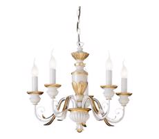 Ideal Lux Ideal Lux - Luster na reťazi FIRENZE 5xE14/40W/230V pr. 55 cm biela/zlatá