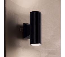 Ideal Lux Ideal Lux - Vonkajšie nástenné svietidlo BASE 2xGU10/28W/230V IP44 čierna