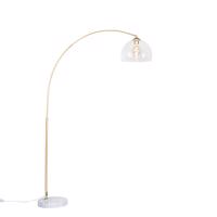 Inteligentná oblúková lampa mosadzná s čírym sklom vrátane WiFi G95 - Arc