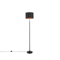 Inteligentná stojaca lampa čierna so zlatým okrúhlym tvarom vrátane WiFi A60 - VT