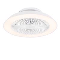 Inteligentný stropný ventilátor biely vrátane LED s diaľkovým ovládaním - Deniz