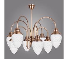 KEMAR Kemar RI/8/M - Luster na tyči RINAMA 8xE27/60W/230V mosadz