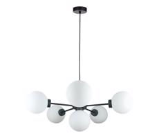 Keter Lighting Luster na lanku KALIOPE 6xE14/50W/230V čierna/biela