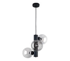 Keter Lighting Luster na lanku TUBE 3xE27/60W/230V čierna/číra