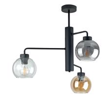 Keter Lighting Luster na tyči FLEX 3xE27/60W/230V čierna/dymová čierna/dymová béžová/číra