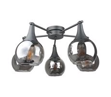 Keter Lighting Prisadený luster STAR 5xE27/60W/230V čierna/dymová čierna