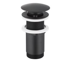 KFA Armatura KFA Armatura 660-253-81-Umýv. výpust bez prepadu CLICK-CLACK pr. 6,6 cm m. čierna
