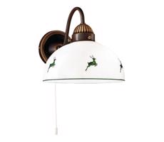 Kolarz Kolarz 731.61.100 - Nástenná lampa NONNA 1xE27/75W/230V hnedá/jelene zelená