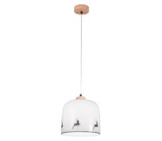 Kolarz Kolarz A1352.31.Gr.100- Luster na lanku NONNA 1xE27/60W/230V jelene dub/biela/šedá